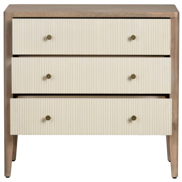 Montclair 3 Drawer Chest, Cream For Discount