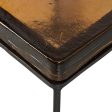 Lennie Cast Glass Bunching Table, Amber Online Hot Sale