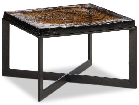 Lennie Cast Glass Bunching Table, Amber Online Hot Sale