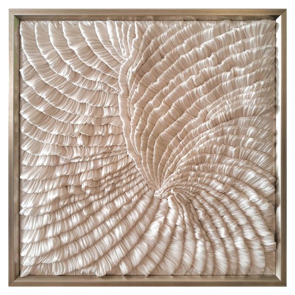 Laguna Ribbon Wall Art, Ivory Hot on Sale