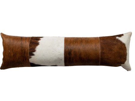 Cowhide Bolster Pillow, Tri-Color Online now