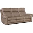 Duncan Leather Power Sofa, Kalahari Camel Online now