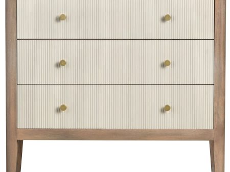 Montclair 3 Drawer Chest, Cream For Discount