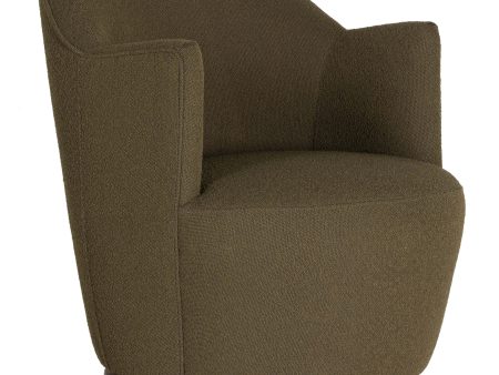 Aurora Swivel Chair, Fiqa Boucle Olive Sale