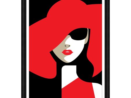 Woman in Red II Acrylic Glass Framed For Cheap