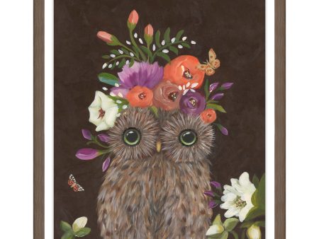 Agnes the Owl Acrylic Glass Framed Hot on Sale