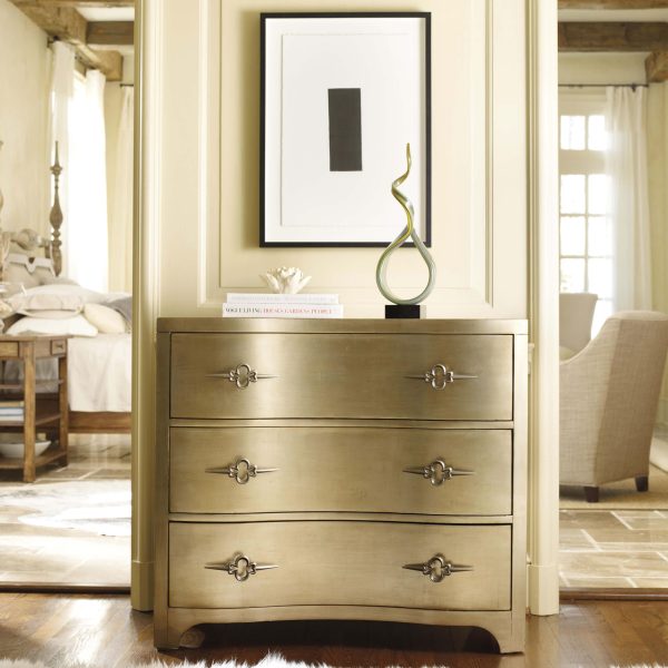 Sanctuary 3 Drawer Chest, Gold Discount