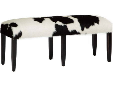 Cowhide Bench, Black White Online now