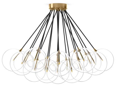 Cloud Chandelier, Burnished Brass Supply