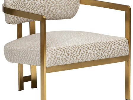 Athena Accent Chair, Cloud Beige Brushed Gold Online Hot Sale