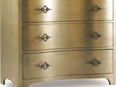 Sanctuary 3 Drawer Chest, Gold Discount