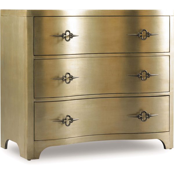 Sanctuary 3 Drawer Chest, Gold Discount