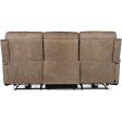 Duncan Leather Power Sofa, Kalahari Camel Online now