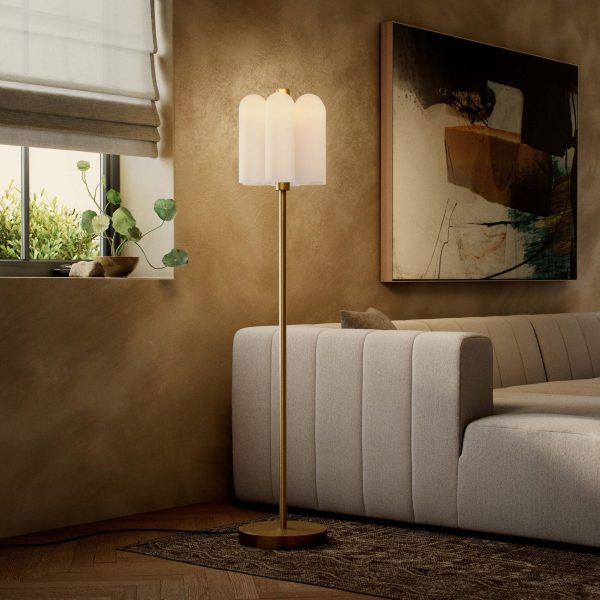 Odyssey 6 Floor Lamp, Burnished Brass Online