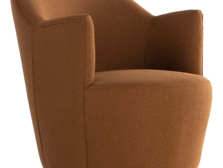 Aurora Swivel Chair, Patton Burnish For Sale