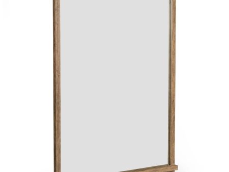 Ledge Floor Mirror, Distressed Light Pine Supply