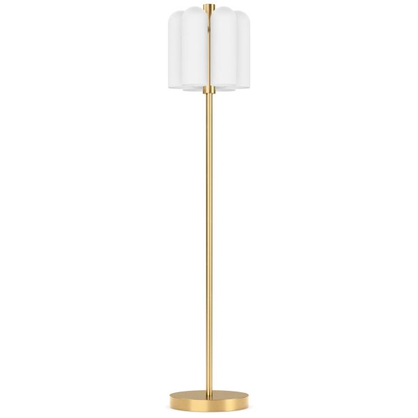 Odyssey 6 Floor Lamp, Burnished Brass Online