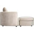 Allie Chair with Storage Ottoman, Romo Linen Cheap