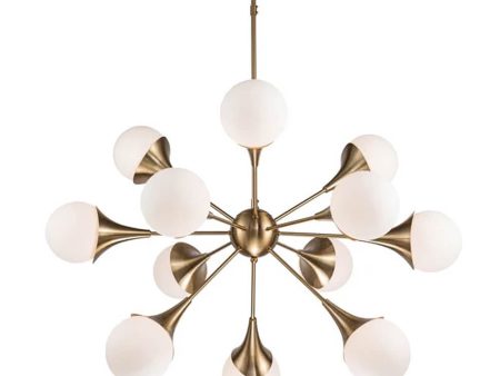 Stellan Chandelier, Gold For Sale