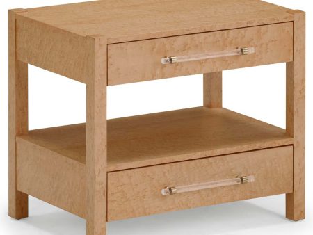 Brandyss 2-Drawer Nightstand, Birdseye Maple Fashion