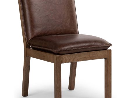 Wilmington Leather Dining Chair, Havana Brown, Set of 2 Cheap