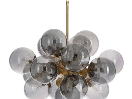 Shine Smoked Glass Chandelier Online now