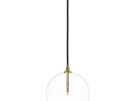 Glass Globe Pendant, Burnished Brass For Cheap