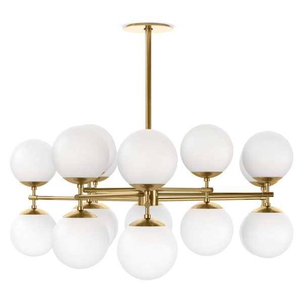 Zodiac Chandelier, Burnished Brass Online now