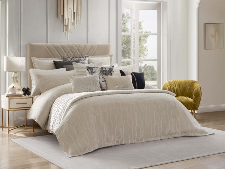 Alina Duvet Set, Ivory Striped Online Sale