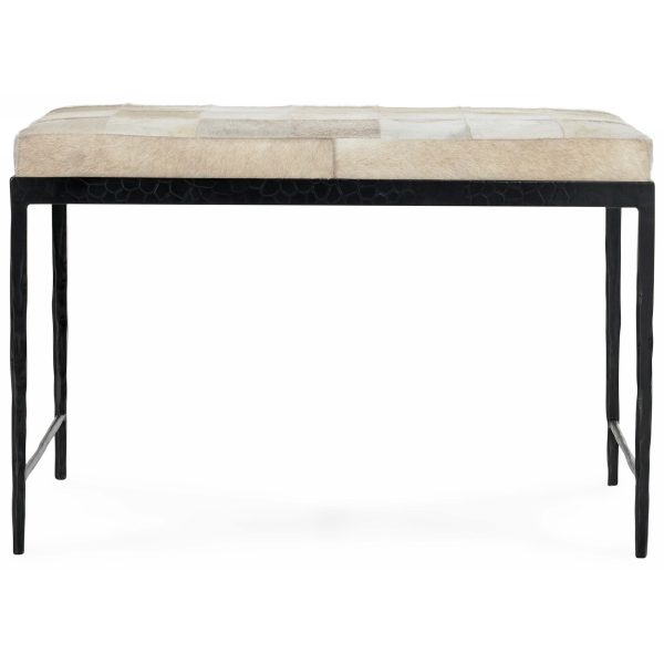 Achen Hide Bench, Ivory For Sale