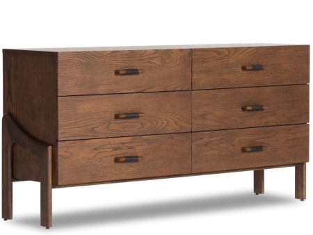 Halston 6 Drawer Dresser, Brown Ash Online Hot Sale