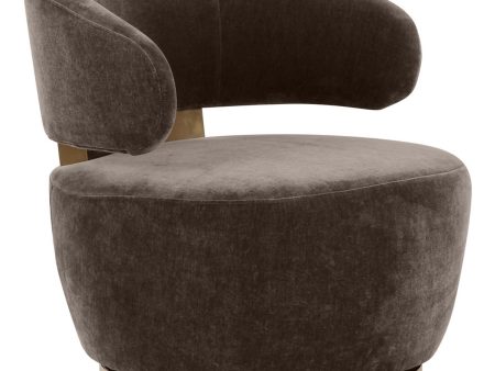 Austin Swivel Chair, Chocolate Brown Supply