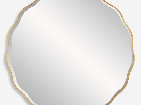 Aneta Large Mirror, Gold For Sale