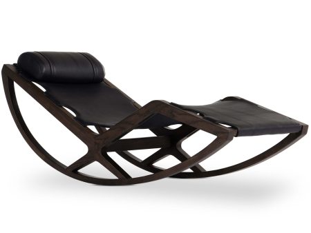 Tarelton Leather Chaise, Carson Black Online Hot Sale