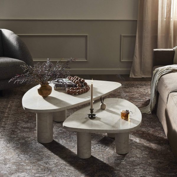 Zion Coffee Table Set, Cream Online Sale