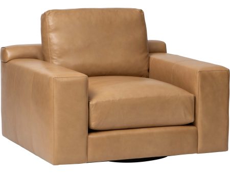 Axel Leather Swivel Chair, Landry Fawn Fashion