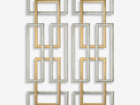 Aerin Metal Wall Panels, Set of 2 Online Sale