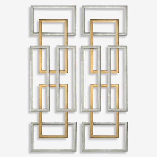 Aerin Metal Wall Panels, Set of 2 Online Sale