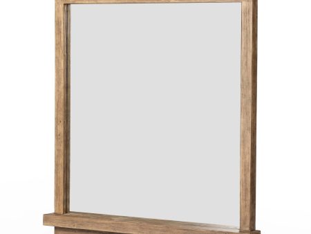 Ledge Wall Mirror, Distressed Light Pine Online Sale