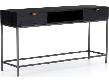 Trey Console Table, Black Wash Supply