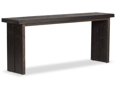 Warby Console Table, Worn Black Oak For Cheap