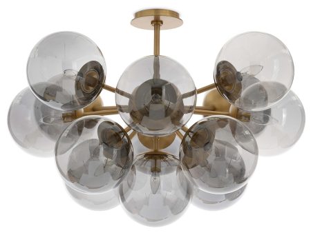 Shine Smoked Glass Flush Mount Online Sale