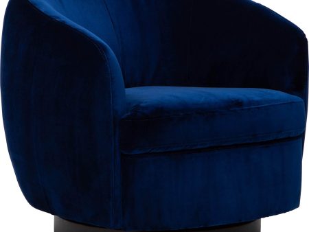 Akita Swivel Chair, Falkirk Royal Blue For Cheap