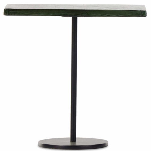 Zevon End Table, Moss Cast Glass Online