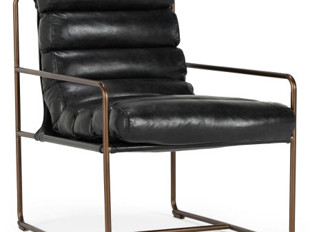 Argo Leather Chair,  Jet Black Online