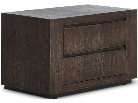 Abaso Nightstand, Ebony Rustic Discount