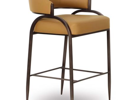 Tatum Vegan Leather Counter Stool, Tan Online now