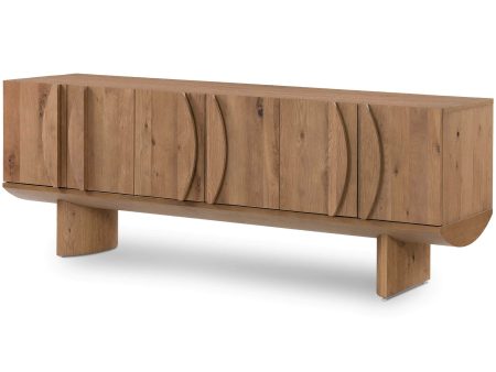 Pickford Media Console, Dusted Oak Veneer For Cheap