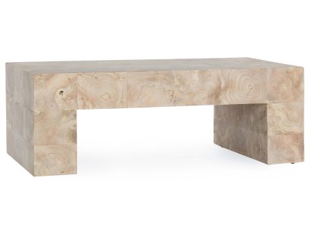 Anders Coffee Table, Cream Wash Online now