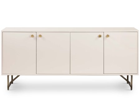 Van Sideboard Table, Matte Alabaster For Sale